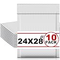 Ireer 10 Pack 24 x 28'' Extra Large Bubble Mailers Padded Envelopes, White