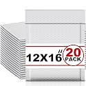Ireer 20 Pack 12 x 16'' Extra Large Bubble Mailers Padded Envelopes, White