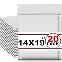 Ireer 20 Pack 14 x 19'' Extra Large Bubble Mailers Padded Envelopes, White