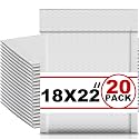 Ireer 20 Pack 18 x 22'' Extra Large Bubble Mailers Padded Envelopes, White