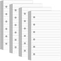 Ireer 400 Sheets Blank Lined Paper Refill for 3 x 5 Binders 6-ring