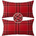 Irenare 2 Pack Outdoor Waterproof Pillow Cover, 12x20 Lumbar Pillow Case