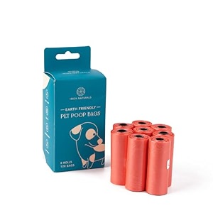 irida naturals biodegradable floral scent poop bags for dogs amp cats - xl 8 rollsx15 per roll 120 bags eco-friendly poop scooper for dogs with leak-proof amp epi technology block unpleasant smells