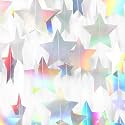 Iridescent Disco-Holographic Party-Decorations Christmas Garland - 62ft Twinkle Little Star Streamers Hanging Banner,Wedding Birthday Bachelorette Baby Bridal Shower Decor Hugtmr