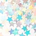 Iridescent Disco-Holographic Party-Decorations Star Confetti - 300pcs Euphoria Rainbow Silver Wedding Birthday Dining Table Centerpiece,Baby Bridal Shower Christmas Decor Lasting Surprise
