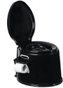 IRIS 6L Portable Travel Toilet with Seat, Handle, Removable Lid and Roll Holder, Compact Toilet for Hiking, Fishing, Camping Festivals Use Commode Chair