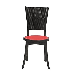 Iris armless Dinning Plastic Chair red Black