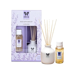 IRIS 60 ml lavender reed diffuser set in ceramic pot — best gifting aroma diffuser for home