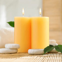 IRIS Set of 2 Fragranced Pillar Candle - Mango Sorbet Candle