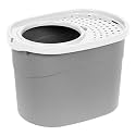 IRIS Top Entry Cat Litter Box, White/Gray
