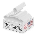 IRIS USA Extra Small Hangers 50 Pack, 11.87" W x 6.75" H, White