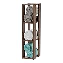 IRIS USA, OWR-200BR, 3-Shelf Space Saving Slim Open Wood Shelving Unit, Brown, 1 Pack