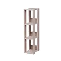 IRIS USA, Inc. Rack 3-Shelf Open Wood Shelving Unit, Slim, Light Brown