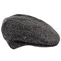 Irish Trinity Donegal Tweed Flat Cap, 100% Wool, Quilted Interior, Made in Ireland