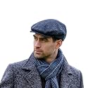 Irish Trinity Donegal Tweed Flat Cap, 100% Wool, Quilted Interior, Made in Ireland