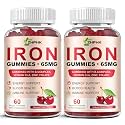 Iron Gummies Supplement for Women, Men & Kids, Iron 65mg Healthy Blood