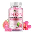 Iron Gummies Vitamin Supplement 65mg & Vitamin C 250mg with B6 B12 Folate