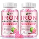 Iron Gummies for Women Men Iron Supplement 65mg & Vitamin C 250mg