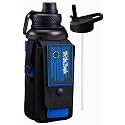 Iron Infidel Battle Bottle - 32 Oz Insulated Water Bottle with Straw Lid &amp; Chug Cap, Stainless Steel Metal Tactical Flask With Rugged, Removable Sleeve for Keys &amp; Phone or Wallet (Cobalt 1 Liter)