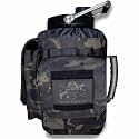 Iron Infidel Battle Bottle - One Gallon Insulated Water Bottle with Dual Carry Handles - 128 oz Tactical Stainless Steel Water Jug &amp; Rugged Extra Large Sleeve With Storage (Black Camo 128 Ounces)