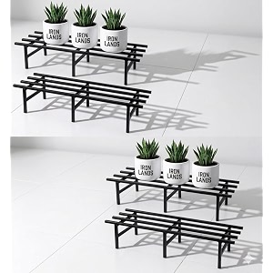 IRON LANDS Metal Pot Stand 72x22x20 Cm