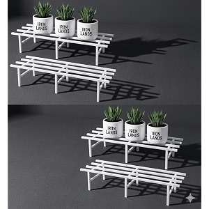 IRON LANDS Metal Pot Stand 72x22x20 Cm