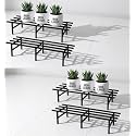 IRON LANDS Metal Pot Stand 72x22x20 Cm