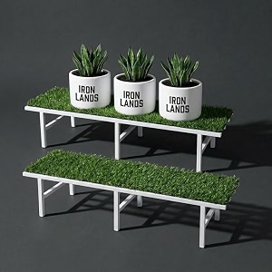IRON LANDS Metal Pot Stand with Green