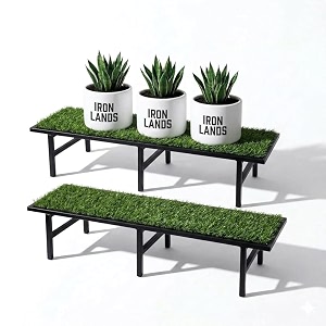IRON LANDS Metal Pot Stand with Green