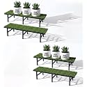 IRON LANDS Metal Pot Stand with Green