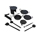 Iron Miniature Kitchen Set for Real Cooking | Mini Choppu Saman Toys for Girls/Boys | Safe Cooking Set for Kids | Vintage Product | 12-Piece Kids Kitchen Set for Girls