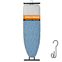 Ironing Board, Compact and Space Saver Foldable Iron Board, Safety Ironing with Park Zone and 3 Layers Extra Thick Cover, Adjustable Height, Easy Storage with Smart Hanger and Lightweight Design