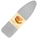Ironing Board Cover- 15" x 54" Standard Iron Cover and Pad 4 Layers Thick Padding 2'' Elastic, Stain Resistant &amp; Durable Scorch, 2 Click Buckles and Easy Installation, French Curve