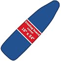 Ironing Board Cover, Full Size Scorch Resistant Padding, Silicone Coating,Elastic Edge, Heavy Duty Iron Pad Covers Standard Boards, Blue 15" x 54"