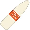 UFETGYG Ironing Board Cover, Full Size Scorch Resistant Padding, Silicone Coating,Elastic Edge, Heavy Duty Iron Pad Covers Standard Boards, 15" x 54" (Yellow)