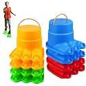 IROO Balancing Stilts for Kids, 4 Pairs Walking Monster Feet for Balance and Coordination, Toys for Girls & Boys Age 4-10 Years Old Indoor or Outdoor Play (8 Total)