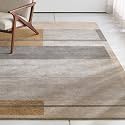 Irregular Shape Handmade Woolen Carpet Beige Colour