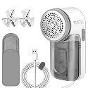 iRUNTEK Battery-Free Fabric Lint Remover, USB Powered Shaver and Lint Brush 2 in 1