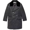 Isaac Mizrahi Boy's 2-20 Velvet Collar Quilt Lined Wool Blend Peacoat