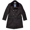 Isaac Mizrahi Boy's 2-20 Velvet Collar Quilt Lined Wool Blend Peacoat
