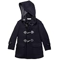 Isaac Mizrahi Boy's 2-20 Solid Wool Toggle Coat with Removable Hood - Colors