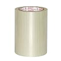 ISAN® Cross Filament Strapping Tape, 144mm(6" Approx) X 25Mtr (1 Pc) | Strong Transparent Fiberglass Reinforced Tape, PilferProof for Crack Repair, Cricket Bat, Heavyduty Sealing, Binding, Packing