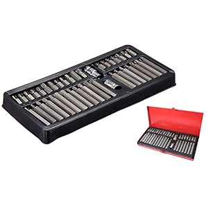 isc 40pc torx star spline hex allen key socket bit set 38 amp 12 drive alan t20-t55