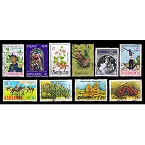 isc barbados stamps - 10 different used stamps thematic and large stamps all genuine postage stamps  stampex