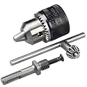 ISC Heavy Duty 13mm Drill Chuck with SDS Adaptor Key Set, Compatible with 1/2" 20 UNF, for Drilling Machines, Made of Steel, Quick Change and Conversion Capability