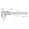 ISC Manual Vernier Caliper With Storage Box Case Gauge Ruler Tool Vernier Caliper (6" inch (150mm))