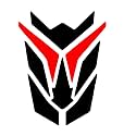 ISEE 360® Die Cut Bike Mudguard Stylish Strip Sticker Suitable All Model Bikes Exterior Decoration L X H 6 X 8 cm (Black,Red)