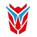 ISEE 360® Die Cut Bike Mudguard Stylish Strip Sticker Suitable All Model Bikes Exterior Decoration L X H 6 X 8 cm (Red,Sky Blue)