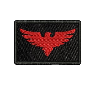 isee 360 eagle embroidery sweable applique patches for riders jackets bags clothes any dress etc l x h 2 x 3 inch red