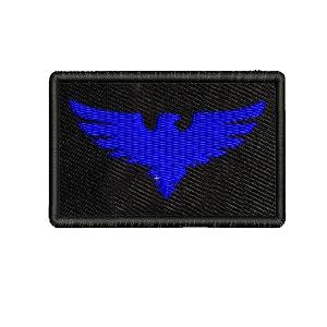 isee 360 eagle embroidery sweable applique patches for riders jackets bags clothes any dress etc l x h 2 x 3 inch blue